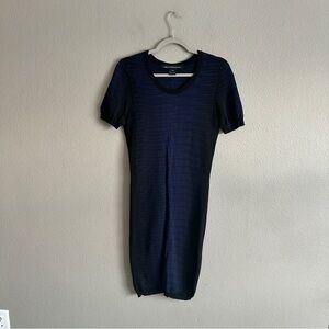 French Connection Midnight Blue Fitted Midi Dress 8
